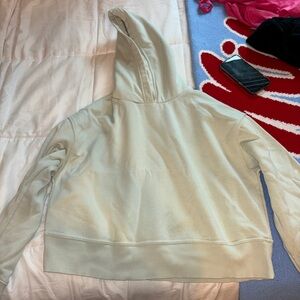light green Zara cropped hoodie